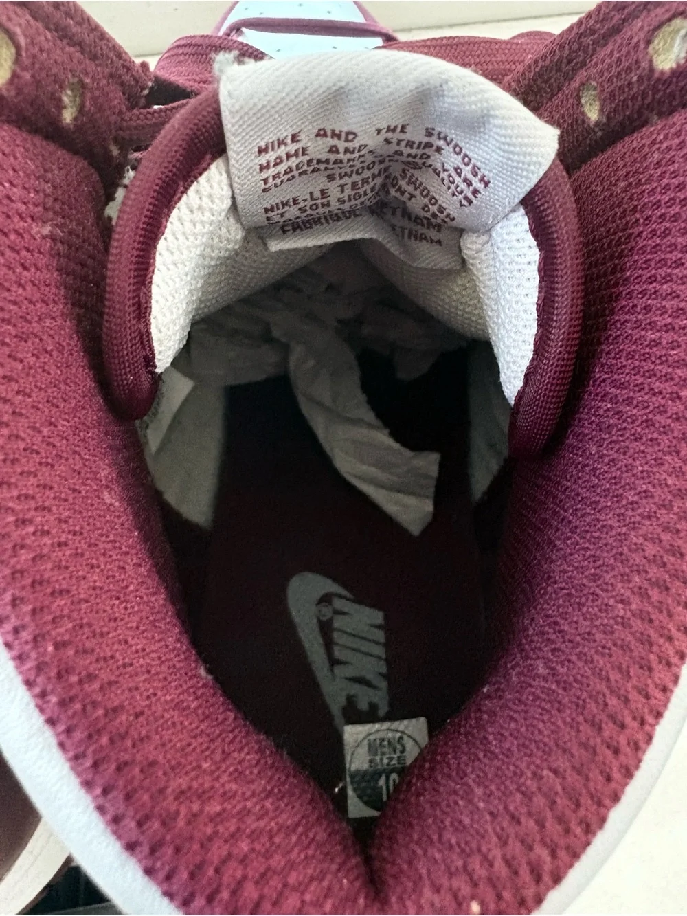 Nike 2022 Dunk High Dark Beetroot Burgundy Grey Sneakers Size 10 - Pristine